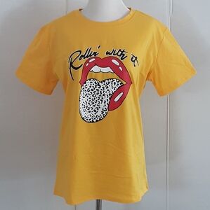 The Rolling Stones Hot Lips Logo Vintage 70's shirt White Legendary Rock Band